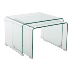 Tavolino salotto in cristallo se 2 tavolini impilabili tavoli attesa