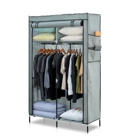 ARMADIO PER CAMERA LETTO IN ACCIAIO RIVESTIMENTO CHIUSURA IN PVC MULTISCOMPARTI