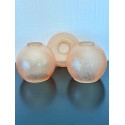 RICAMBIO LAMPADARIO SET 3 PEZZI SFERA DECORATA VETRO AMBRA