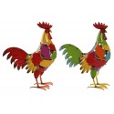 GALLO FIGURA IN METALLO PER DECORAZIONE CASA GIARDINO