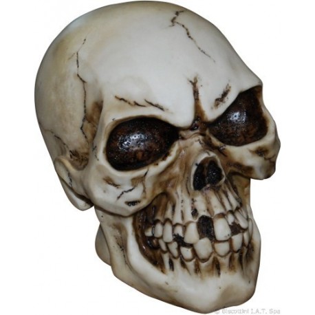 MagiDeal Gotico Cranio Modello Scultura Teschio della Resina Intaglio Figurina Testa Scheletro Soprammobili Casa Bar #2 