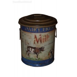 Bidone secchio contenitore per latte del contadino