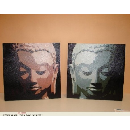 QUADRO BUDDA STAMPA SU TELA TELAIO LEGNO