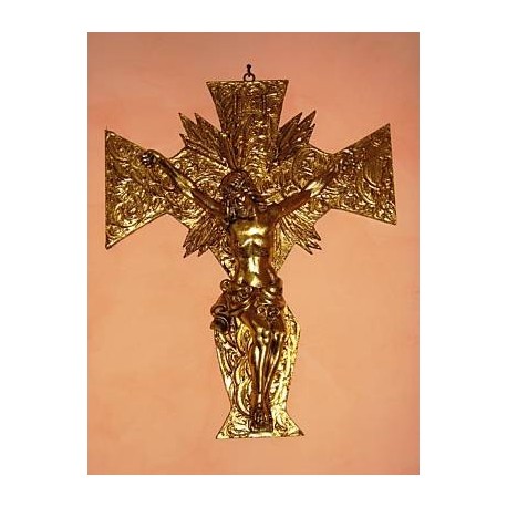 CROCIFISSO QUADRO SACRO CAPOLETTO FOGLIA ORO