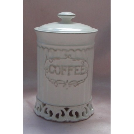 Barattolo ceramica caffe' contenitore cucina decorato - IlBottegone.biz