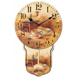 Orologio a Pendolo a Muro figura macinino caffe' Orologio Bar Pub Locali