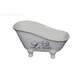 63346 Portasapone Vasca da bagno 14x7x7 cm Bianco Ceramica Porta sapone