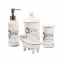 ACCESSORI BAGNO SET IN CERAMICA COMPLETO BAGNO PADRONALE ACCESSORI TOILETTE