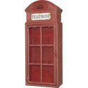 PORTACHIAVI A MURO CABINA TELEFONICA INGLESE APPENDICHIAVI IN METALLO