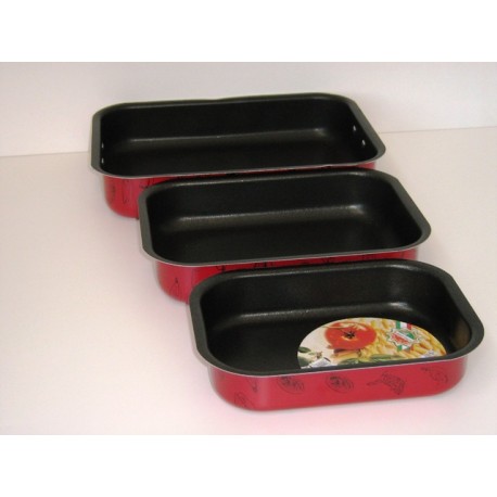 Teglie da forno Lasagnere set tre pezzi antiaderente