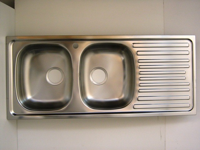 Lavelli Per Cucina Inox.Lavello Per Cucina Inox Incasso 2 Vasche Gocciolatoio Ilbottegone Biz