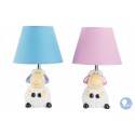 LAMPADA CAMERETTA ABAT JOUR LUMETTO COMODINO CERAMICA FORMA DI PECORELLA