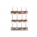ATTACCAPANNI IN LEGNO A MURO CON 4 GANCI IN METALLO E CERAMICA X INGRESSO BAGNO
