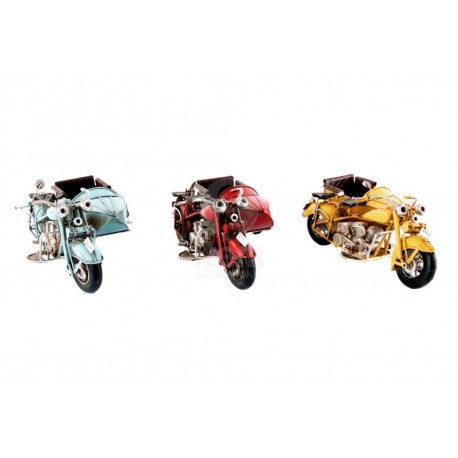 MODELLINO LATTA SiDECAR MODELLISMO MODELLINO DA COLLEZIONE MOTOCICLETTA MOTO