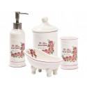 ACCESSORI BAGNO IN CERAMICA SET BAGNO KIT DA APPOGGIO PORTASAPONE ARREDO BAGNO