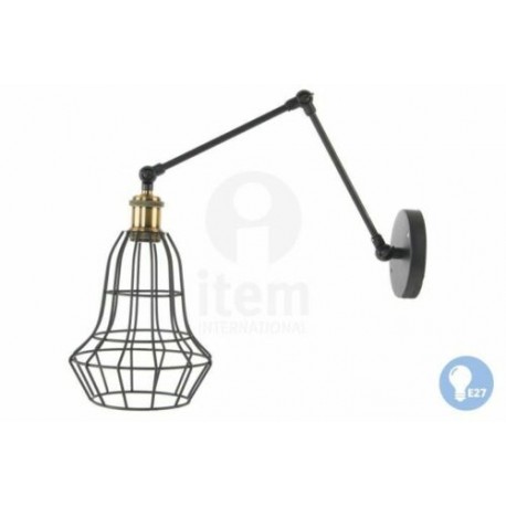 LAMPADA A PARETE LUME A MURO  LAMPADA STILE INDUSTRIAL APPLIQUE 1 LUCE LUMETTO