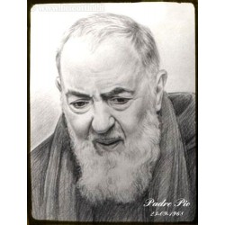 TARGA METALLO A PARETE PADRE PIO SANTO RITRATTO QUADRO SACRO MURO TARGHE LATTA