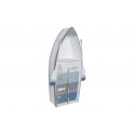 LIBRERIA CASSETTIERA BARCA STILE MARINARO 4 CASSETTI MOBILE DESIGN LEGNO