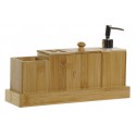 COMPLETO BAGNO LAVABO IN LEGNO CON PORTASAPONE SPAZZOLINI E ALTRO CON SUPPORTO