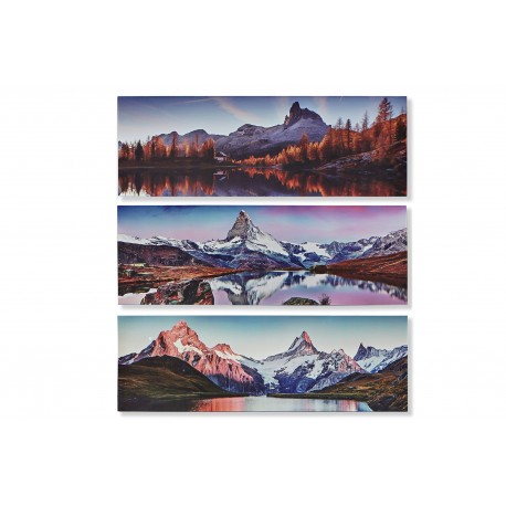 PANNELLO QUADRO TELA DECORAZIONE PER LE PARETI IMMAGINE MONTAGNE 3 MODELLI