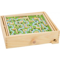 Pista da corsa in legno Giocattolo con labirinto di palline, 35x30.5x8 gioco di