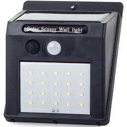 Lampada a muro con Sensore crepuscolare e di movimento lampada solare 20 LED