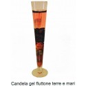 CANDELA BAGNO REGALO CANDELA GEL FLUTE H 30 CM CALICE NATALE